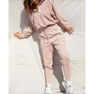 Free People Movement pink Friday Love Set Jacket Pullover and Joggers Sz MED